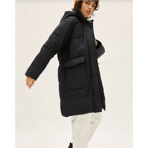 Everlane Womens The ReNew Long Puffer Coat Small Black Primaloft Extra Warm NWT
